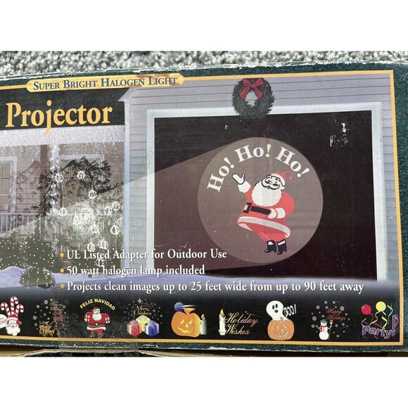 Foremost Halogen Light Holiday Projector w/12 Slides Christmas Halloween - Picture 5 of 9